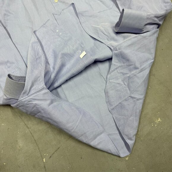Robert Talbott Carmel Oxford Dress Shirt 15 1/5 R Blue Cotton Medium - Picture 8 of 8